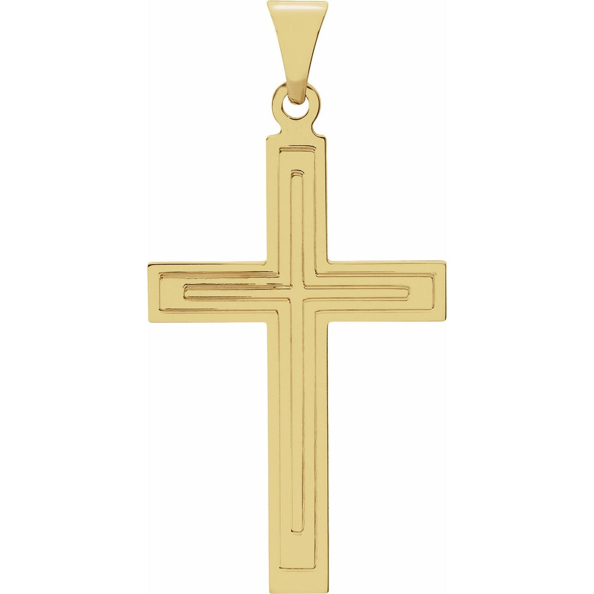 36.8x17. Grooved Cross Pendant
