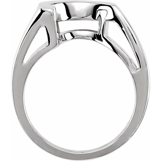 14K X1 White Gold Matching Band for Round Engagement Ring