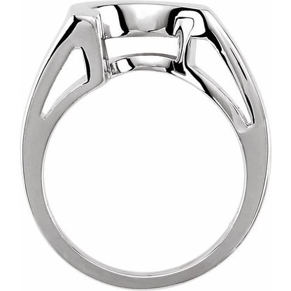 14K X1 White Gold Matching Band for Round Engagement Ring