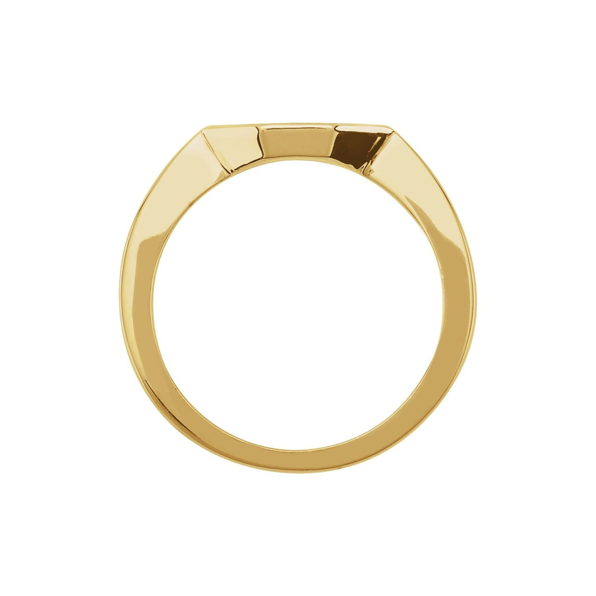 14K Yellow Gold Band for 6x4 mm Emerald Ring