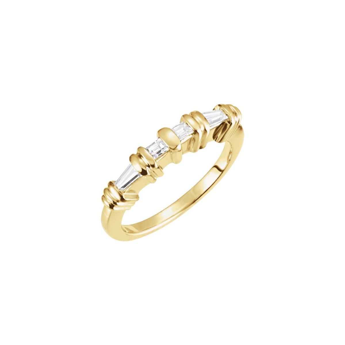 14K Yellow Gold 3/8 CTW Natural Diamond Anniversary Band