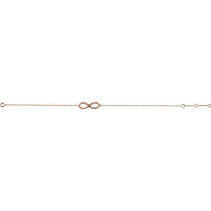 14K Rose Gold 1/8 CTW Natural Diamond Infinity-Inspired 7-8" Bracelet