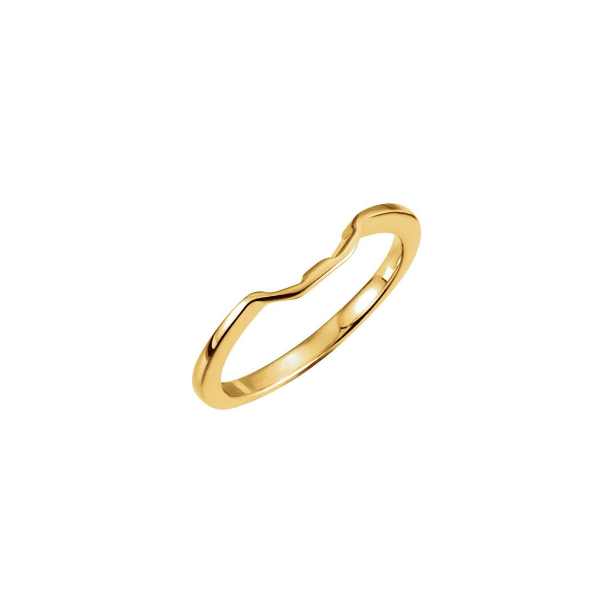 14K Yellow Gold Matching Band for 4.5x4.5 mm Square