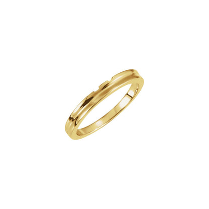 14K Yellow Gold Band, 2.8 mm, Solitaire Engagement