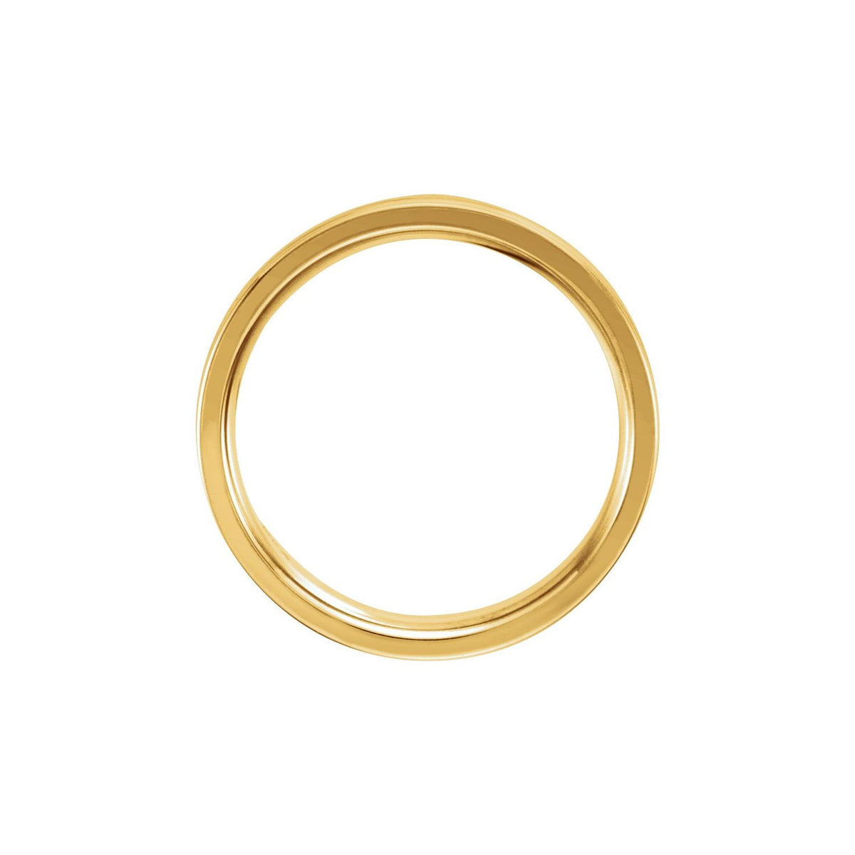 Grooved Comfort-Fit Half Round Band, 4 mm