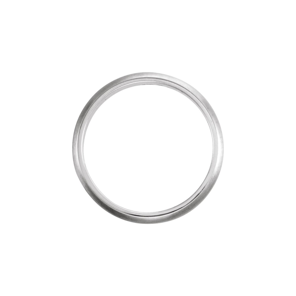 Grooved Comfort-Fit Half Round Band, 5 mm, Brush Finish