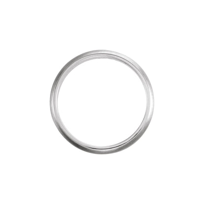 Grooved Comfort-Fit Half Round Band, 5 mm, Brush Finish
