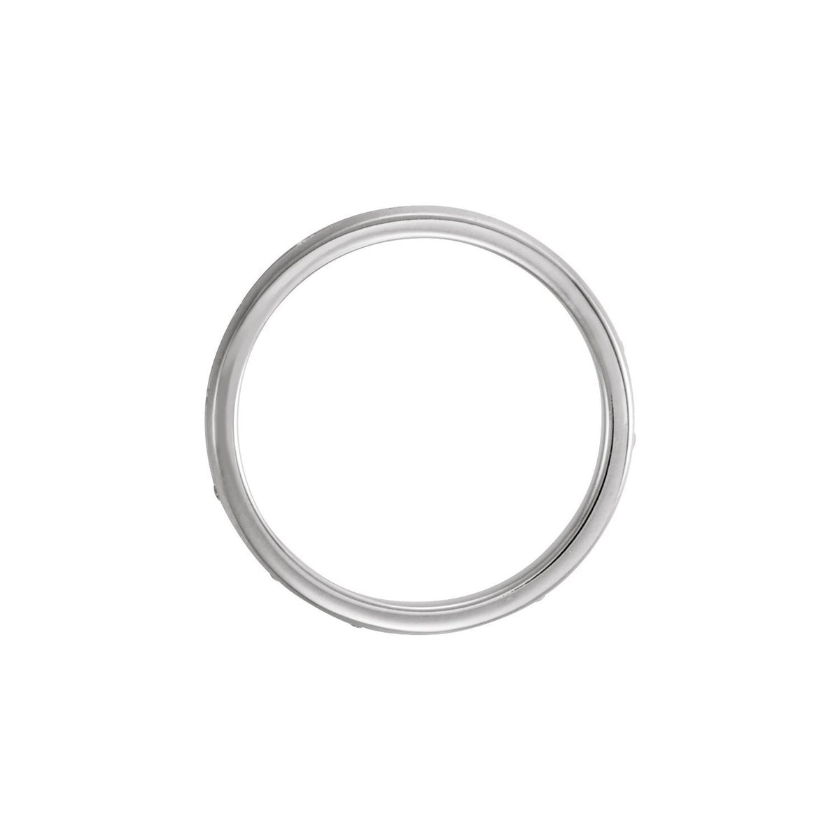 14K White Gold 1/10 CTW Natural Diamond Grooved Band