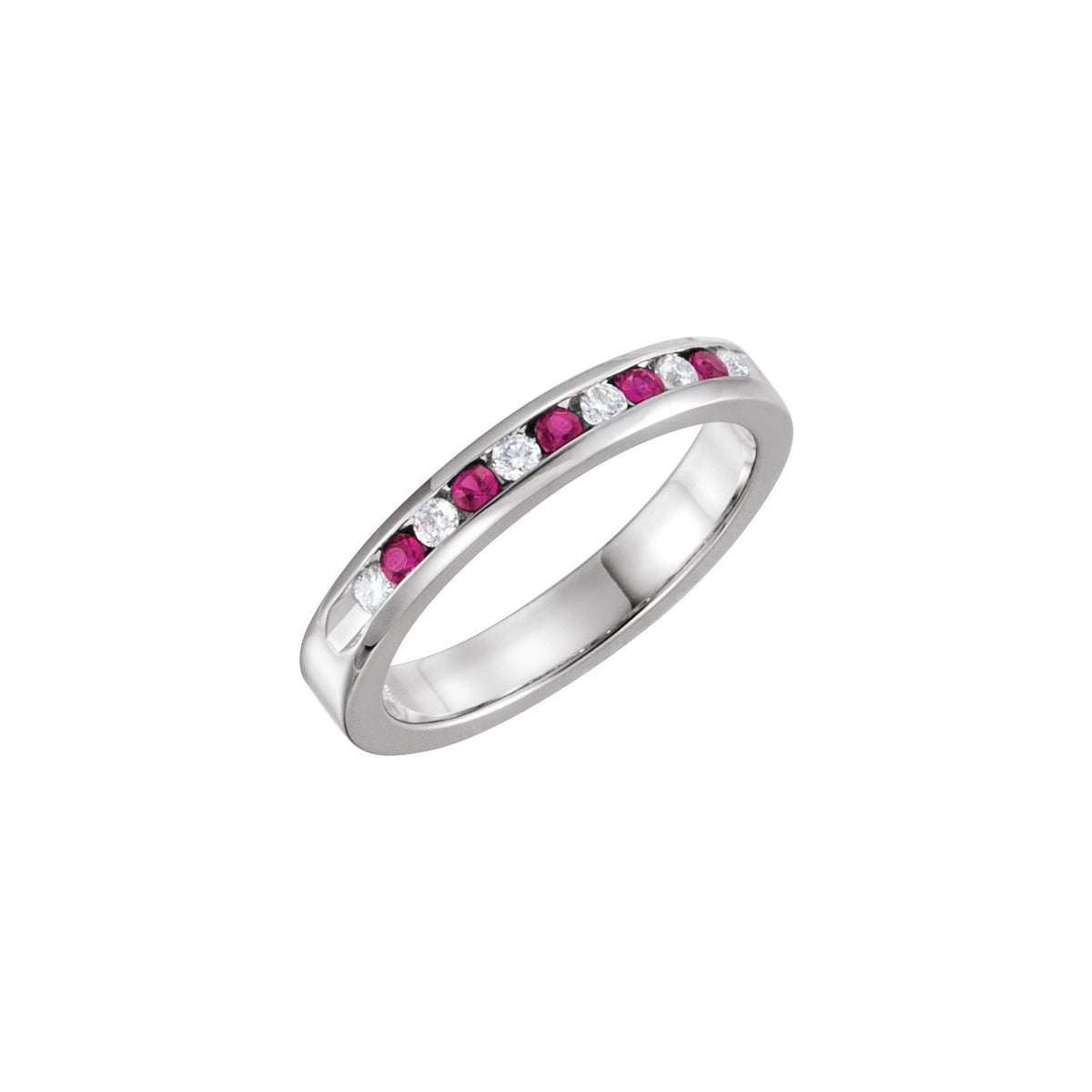 Natural Ruby & 1/8 CTW Natural Diamond Anniversary Band, 3.15 mm