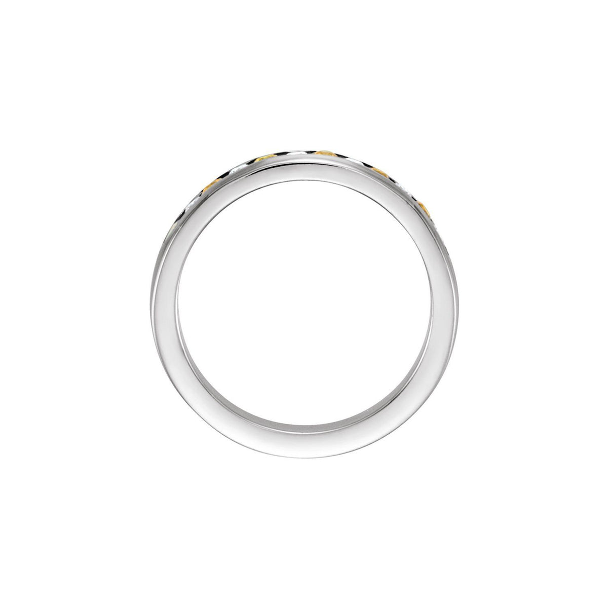 Natural Yellow Sapphire & 1/8 CTW Natural Diamond Anniversary Band, 3.15 mm