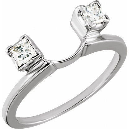 Platinum 1/3 CTW Lab-Grown Diamond Wrap-Style Enhancer