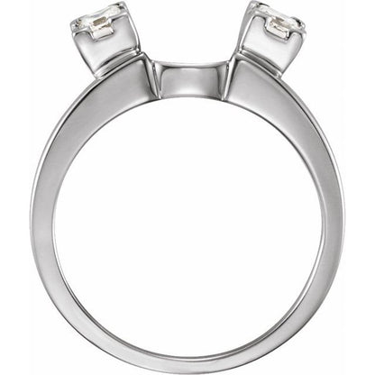 Platinum 1/3 CTW Natural Diamond Wrap-Style Enhancer