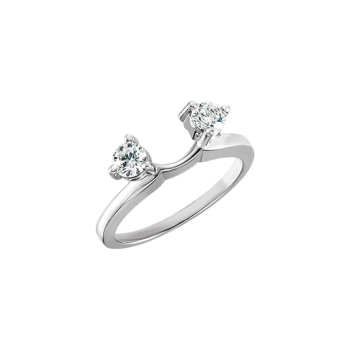 14K Yellow Gold 1/2 CTW Natural Diamond Wrap-Style Ring Enhancer, Style 2