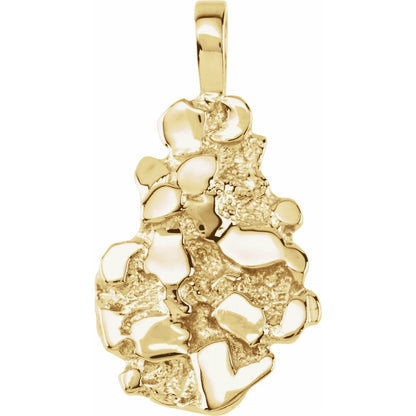 10K Yellow Gold Nugget Pendant