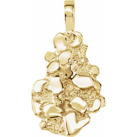 10K Yellow Gold Nugget Pendant