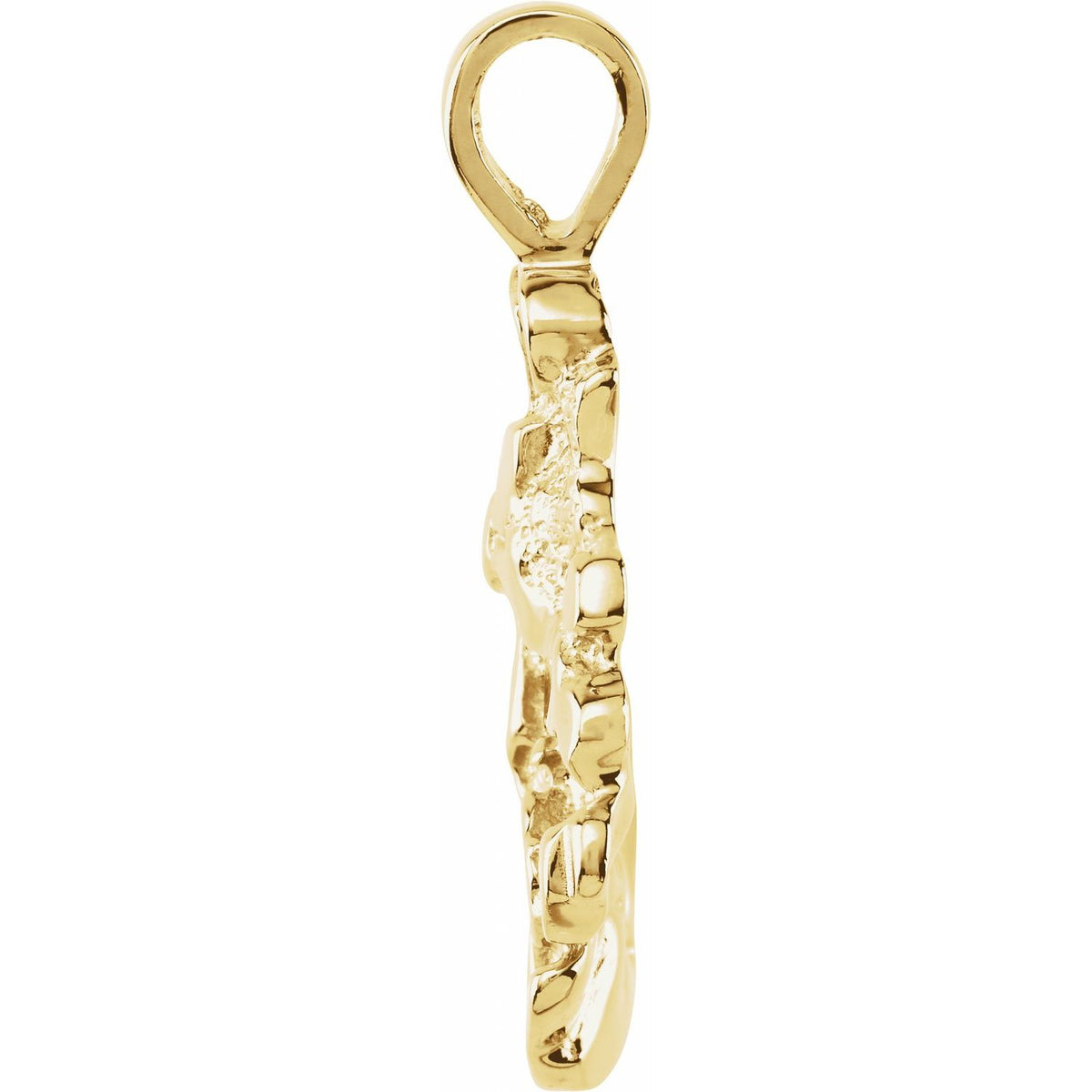 10K Yellow Gold Nugget Pendant
