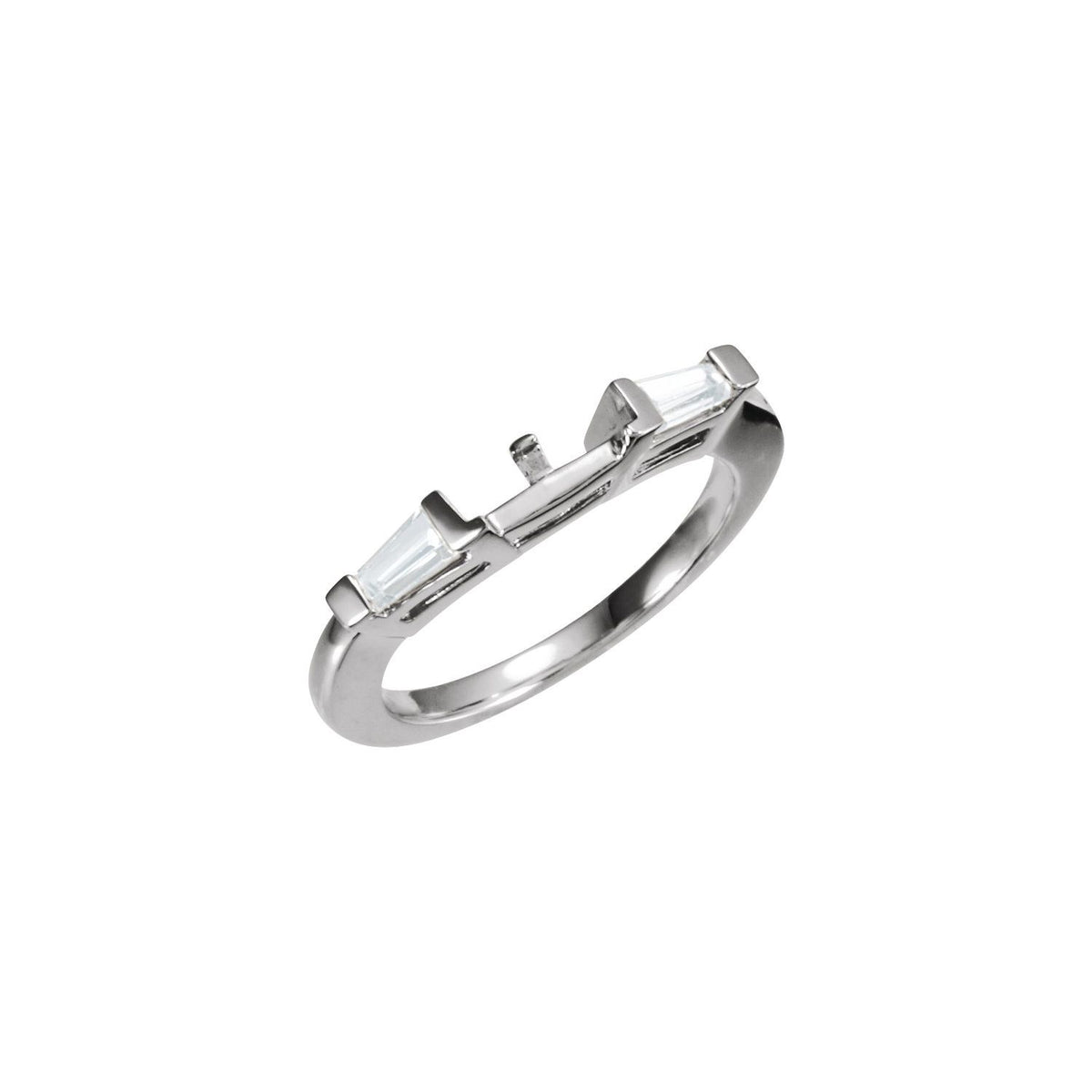 14K White Gold .07 CTW Natural Diamond Matching Band