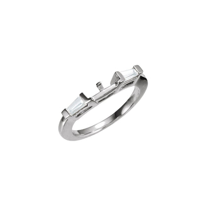14K White Gold .07 CTW Natural Diamond Matching Band