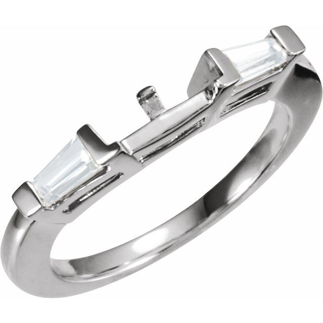14K White Gold .07 CTW Natural Diamond Matching Band