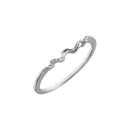 14K White Gold Shadow Band