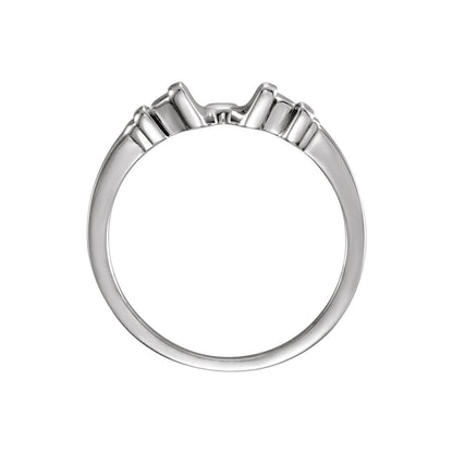 14K White Gold Shadow Band