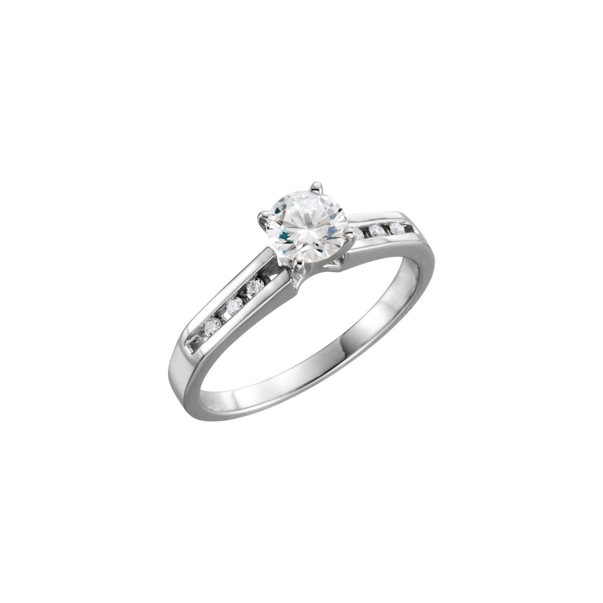 14K White Gold Band #1