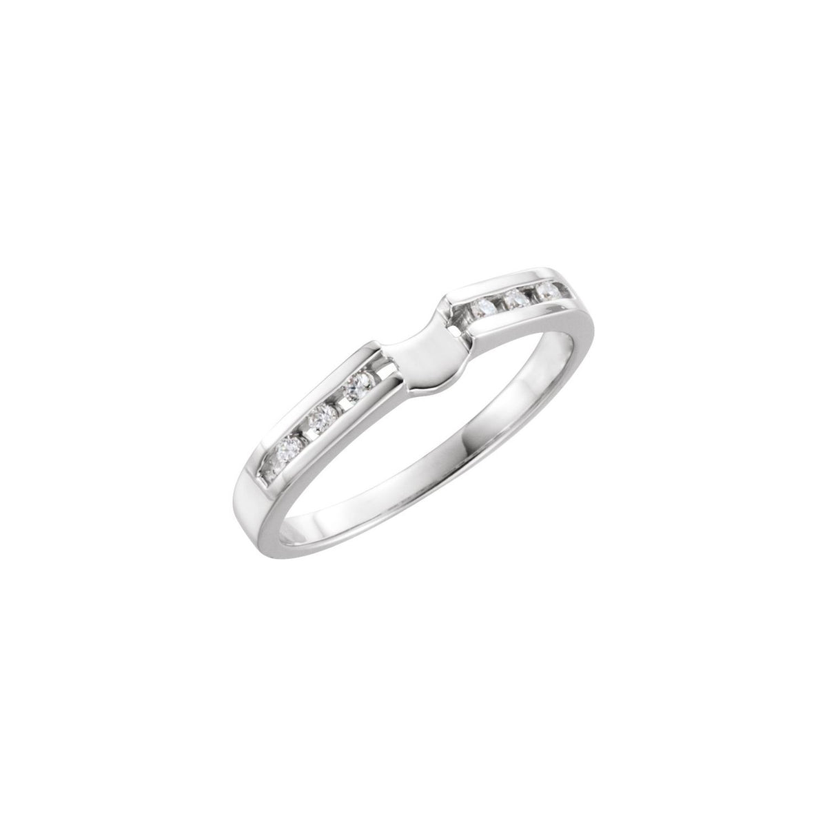 14K White Gold Band #1