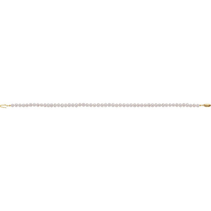 14K Yellow Gold Panache® Cultured White Freshwater Pearl 18" Necklace (61656)