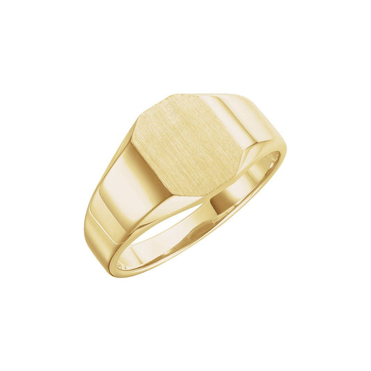 9x7 mm Octagon Signet Ring, 9 x 7 mm (5760)