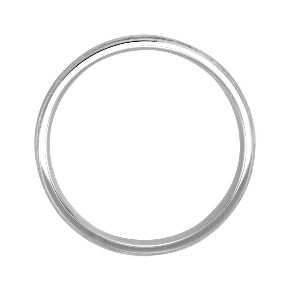 Milgrain Edge Comfort-Fit Flat Band, 7 mm