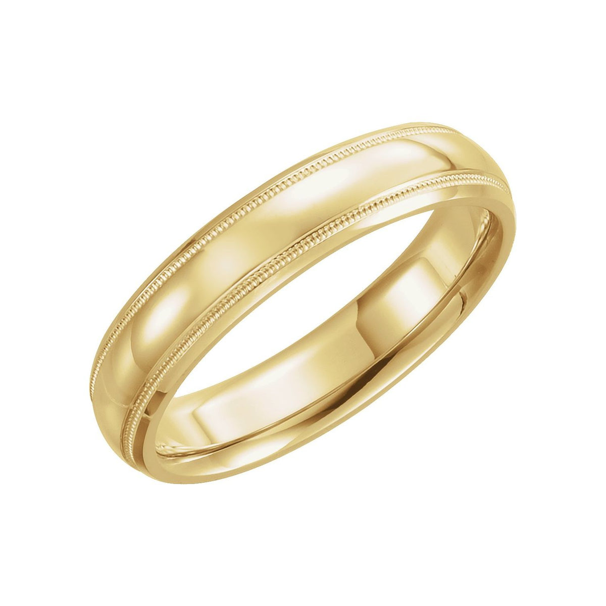 Milgrain Comfort-Fit Half Round Band
