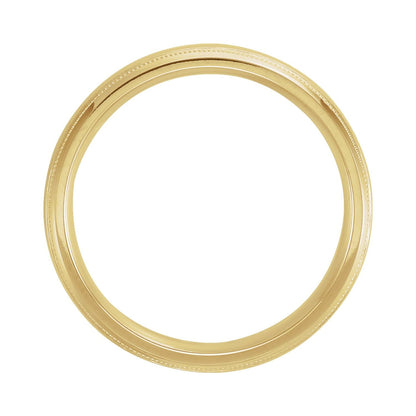 Milgrain Comfort-Fit Half Round Band