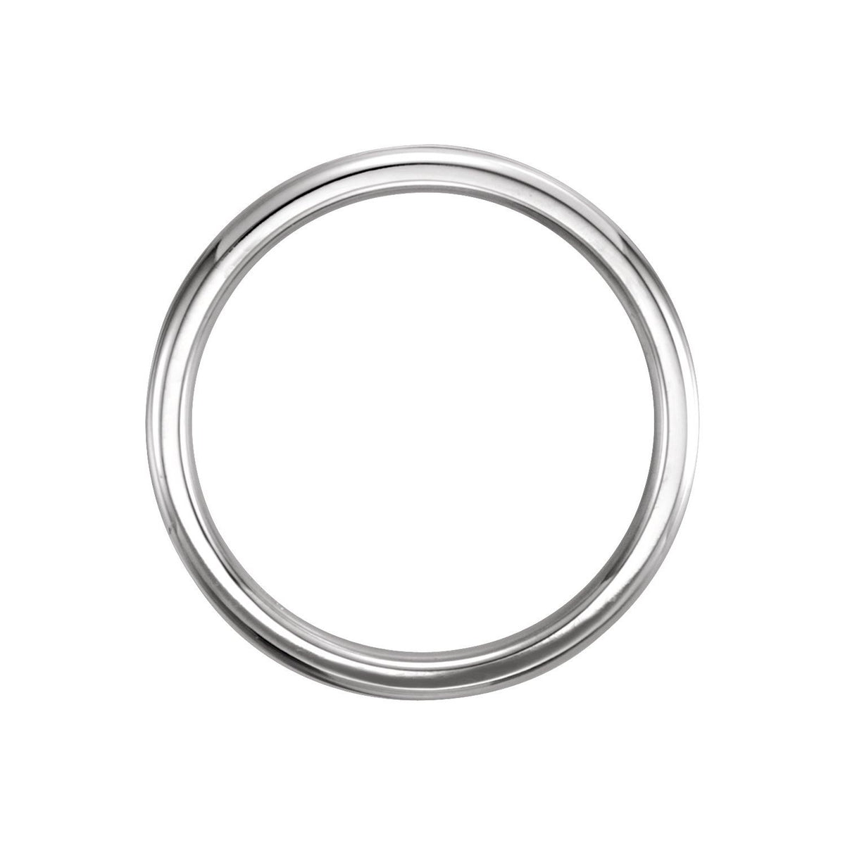 Milgrain Comfort-Fit Half Round Band, 2 mm