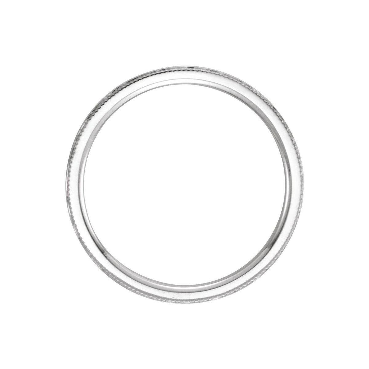 Milgrain Edge Comfort-Fit Flat Band