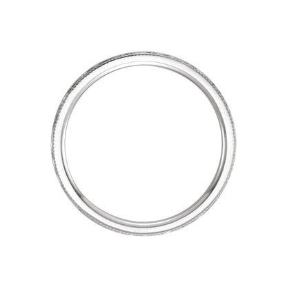 Milgrain Edge Comfort-Fit Flat Band