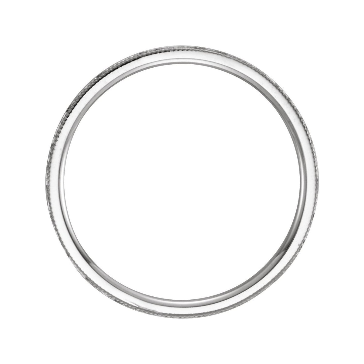 Milgrain Edge Comfort-Fit Flat Band