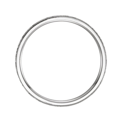 Milgrain Edge Comfort-Fit Flat Band