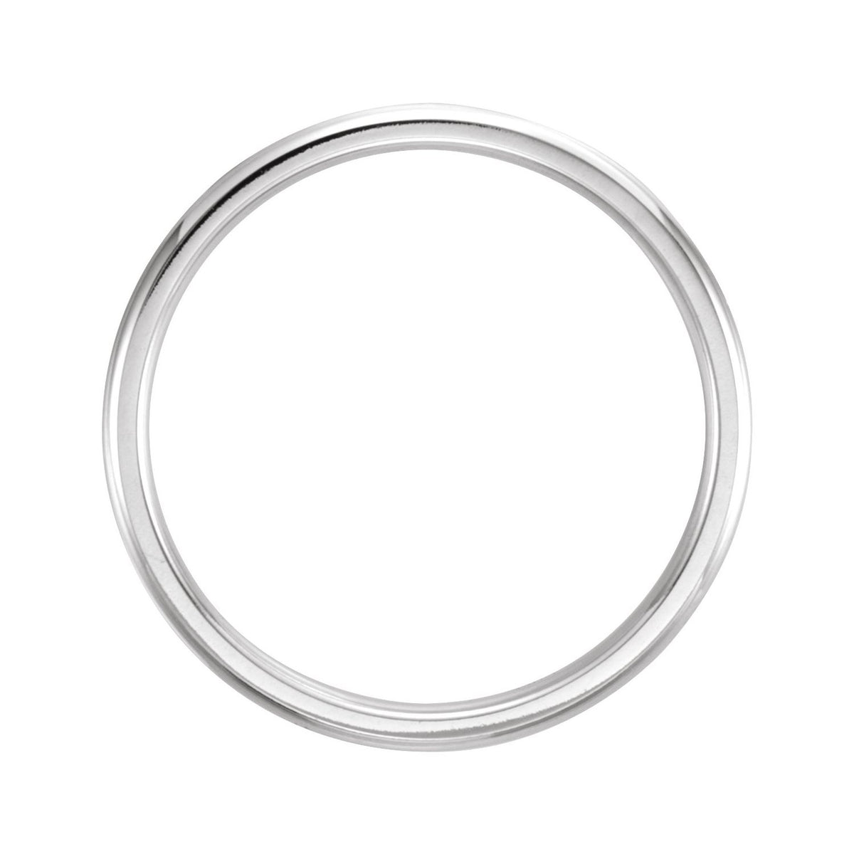 Milgrain Comfort-Fit Half Round Band, 2 mm