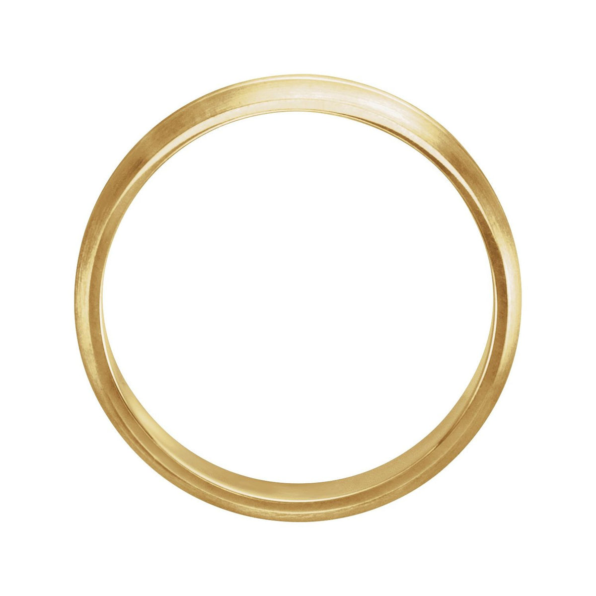 Grooved Comfort-Fit Half Round Band, 5 mm, Style 2