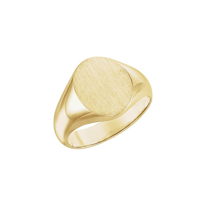 Oval Signet Ring, 14 x 10 mm