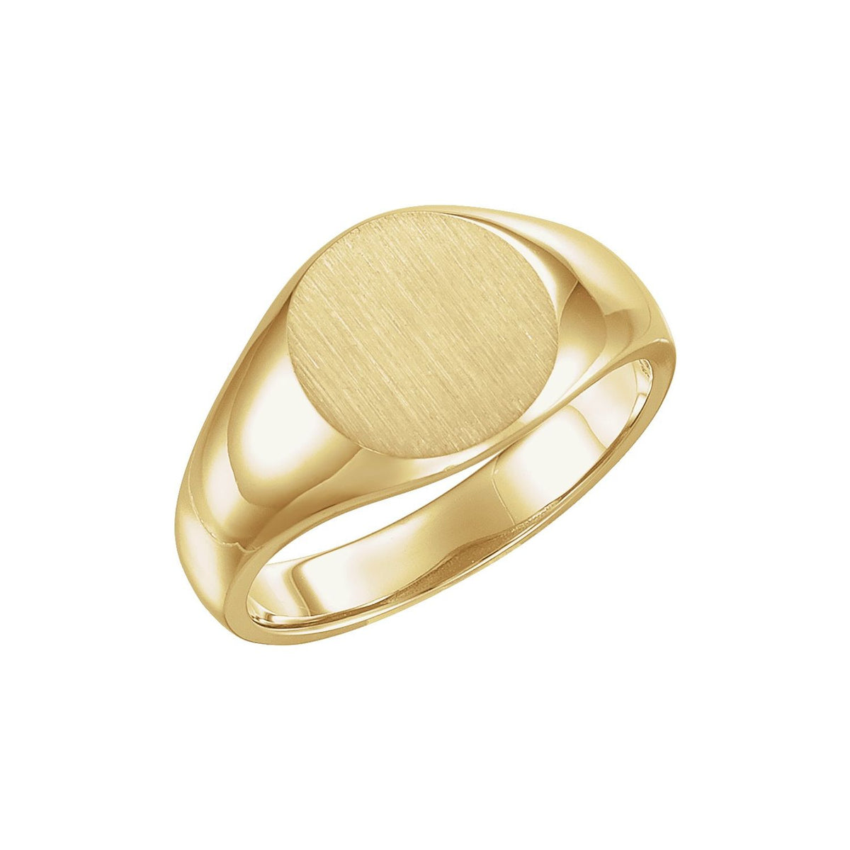 Round Signet Ring, 13 x 13 mm