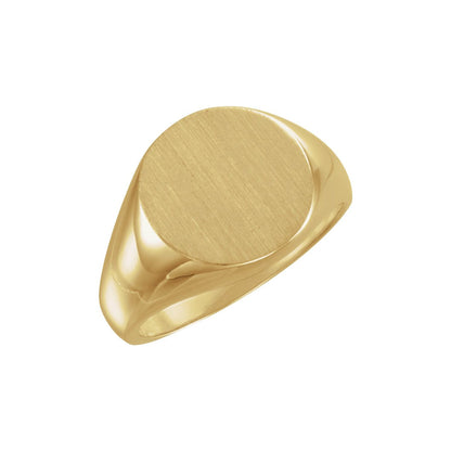 Round Signet Ring, 18 x 18 mm