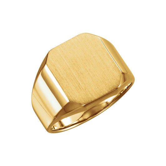 16x14 mm Octagon Signet Ring