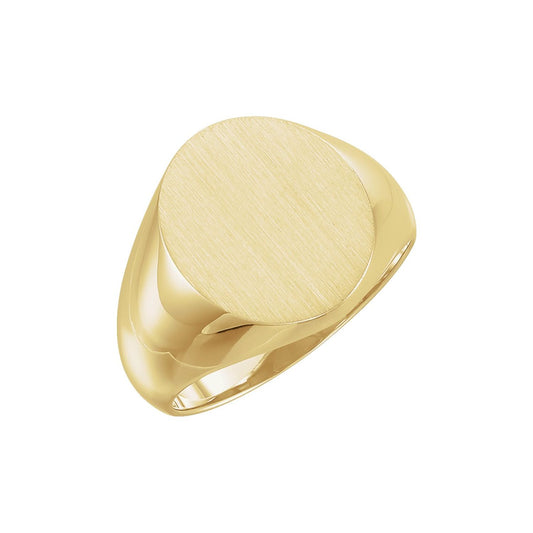 16x14 mm Oval Signet Ring
