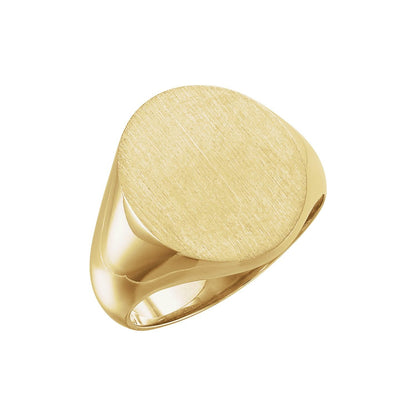 Oval Signet Ring, 18 x 16 mm