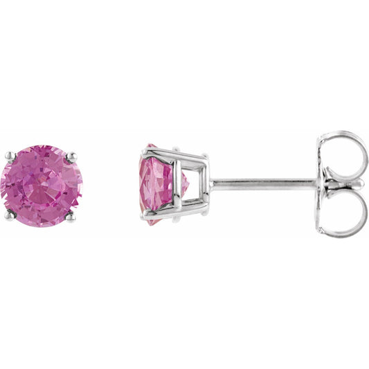 Natural Pink Tourmaline Earrings