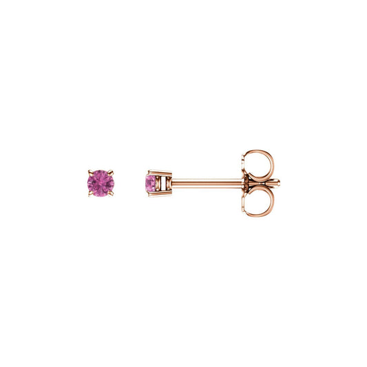 14K Rose Gold Natural Pink Sapphire Earrings