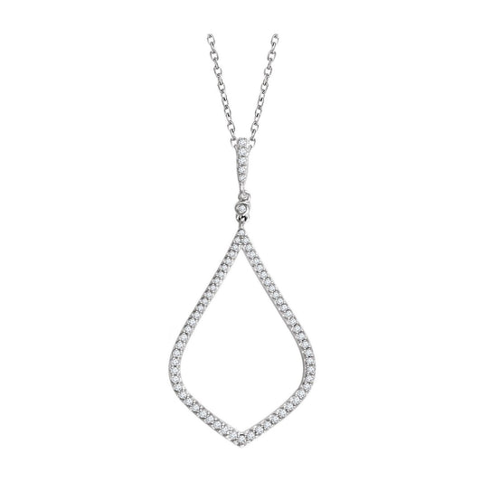 14K White Gold 1/4 CTW Natural Diamond 18" Necklace