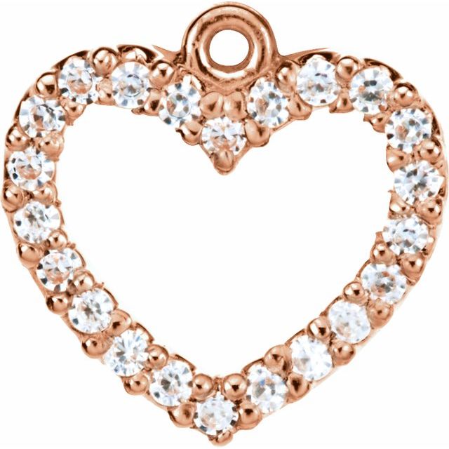 .03 CTW Natural Diamond Heart Dangle