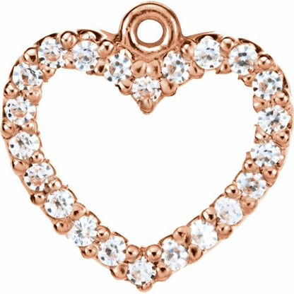 .03 CTW Natural Diamond Heart Dangle